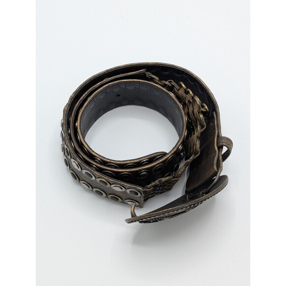 Suzi Roher Canada Belt Large Plus - Steampunk Bronze Brown Union Jack Buckle main image 10